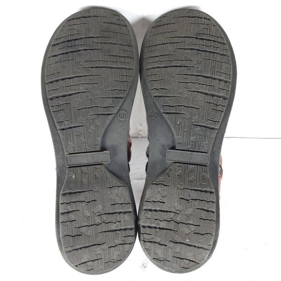 Miz Mooz Women's Pleasant US9,5 EU40 Brown Leather Ruched Side Zip Ankle Boots - Picture 12 of 14